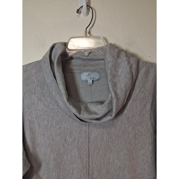 Joan Vass New York Knit Sweater Cowl Neck Business Casual Gray Womens Size Large - Picture 2 of 8